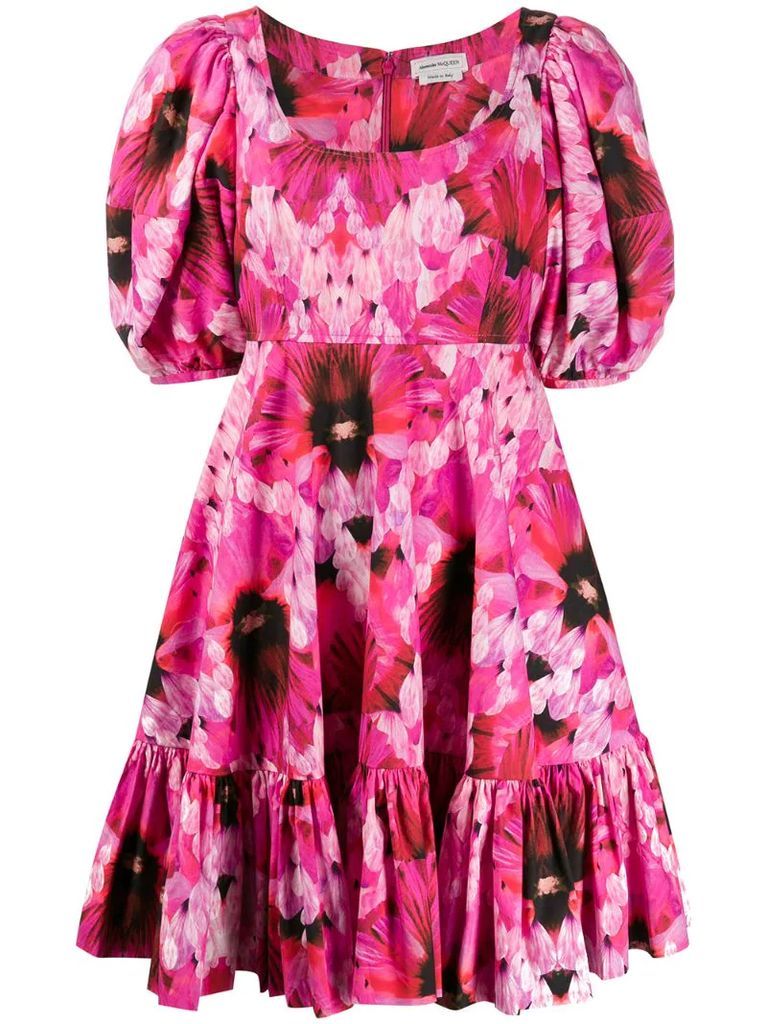 abstract floral print dress