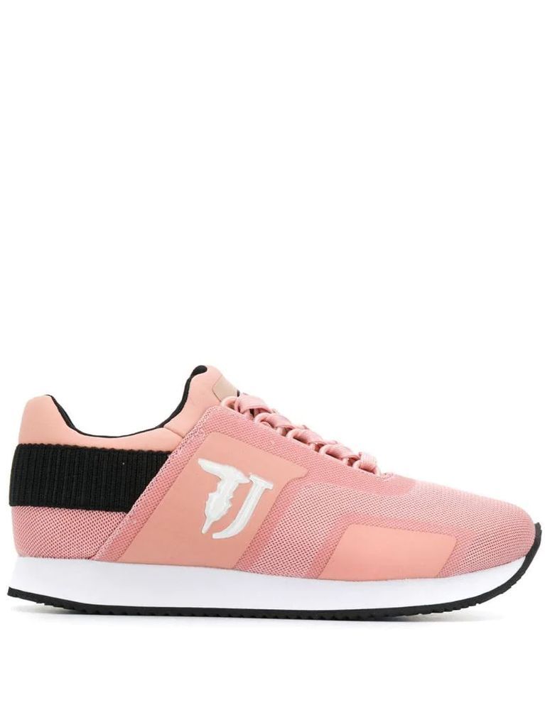 panelled low sneakers