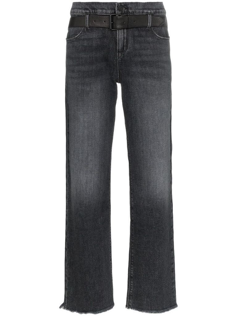 Dexter belted denim jeans