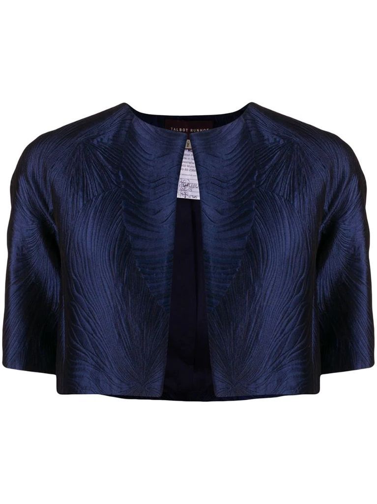 jacquard cropped jacket