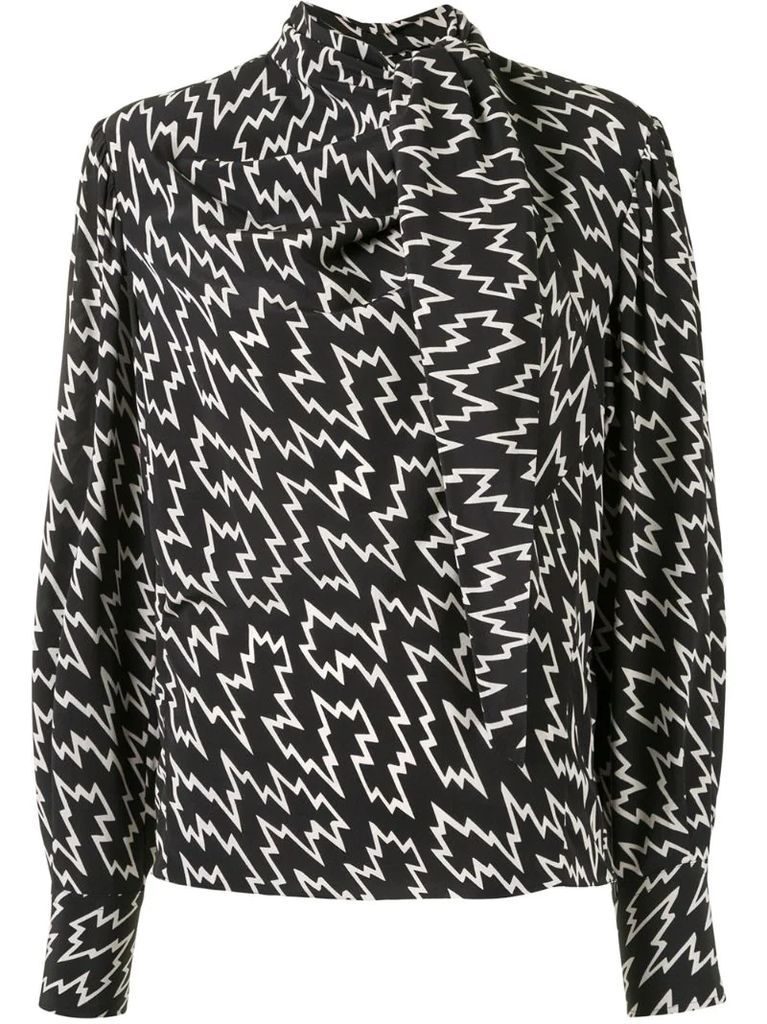 graphic-print blouse