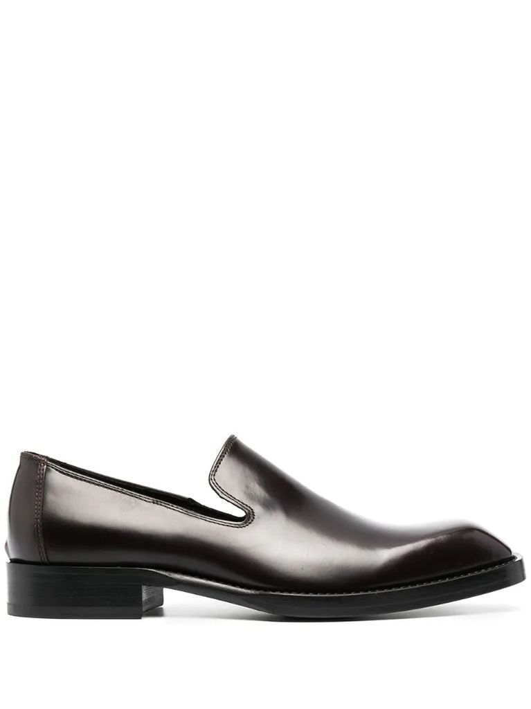glossed loafers