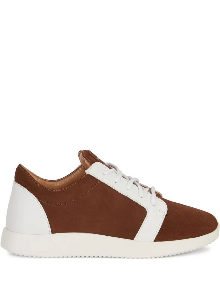 two-tone low-top sneakers