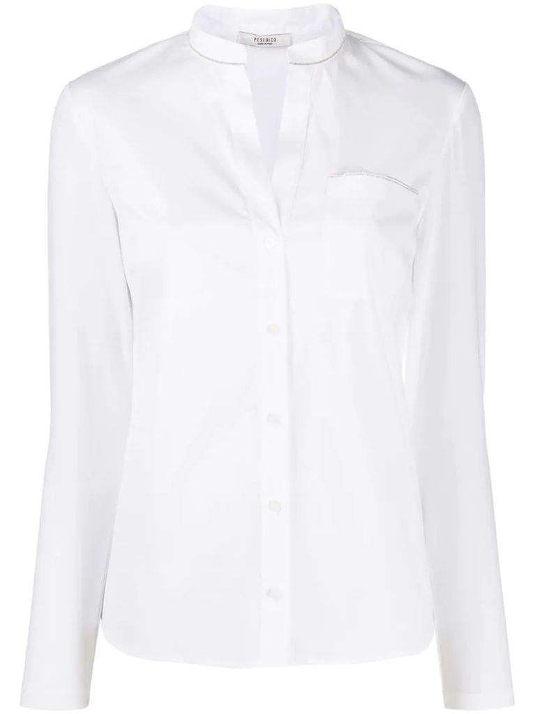 embellished cotton shirt