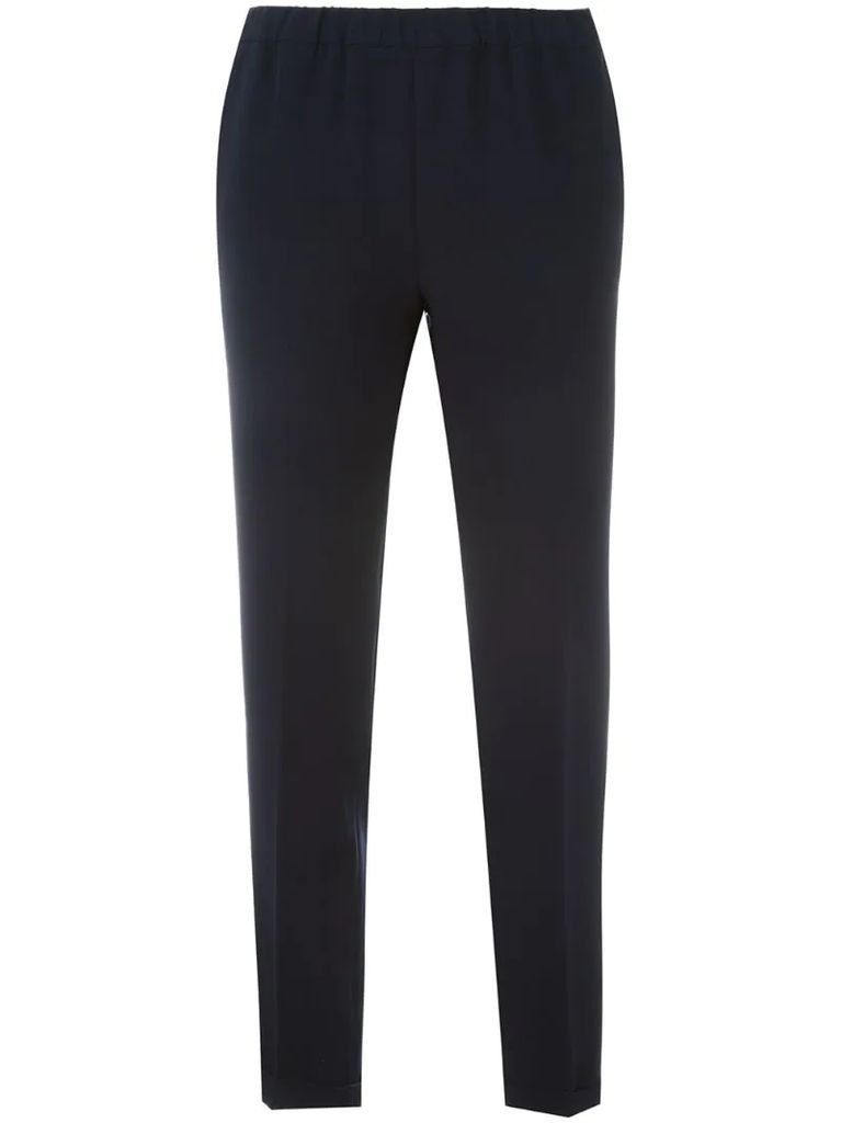 colour block straight trousers