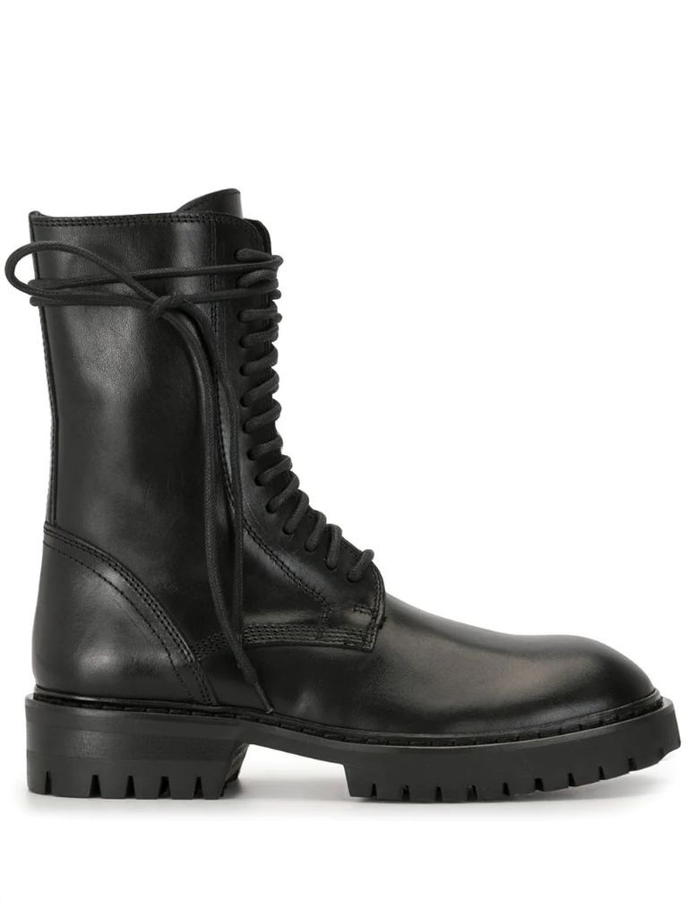 lace-up military boots