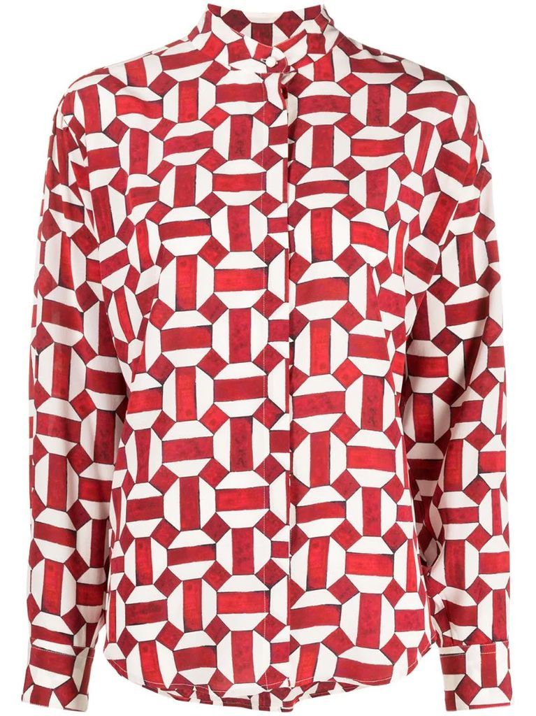 Cade geometric print blouse
