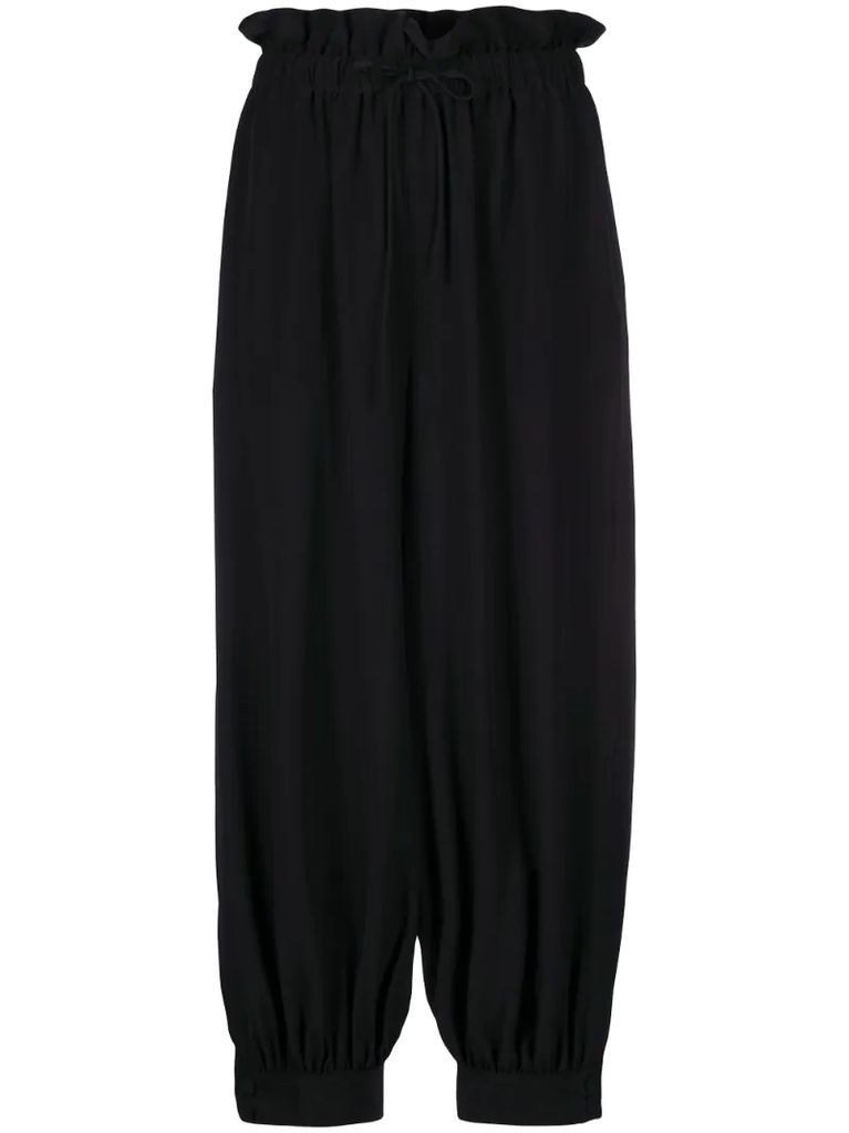 paperbag waist tapered trousers