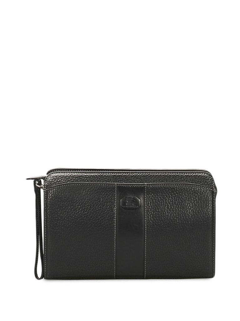 checked clutch bag