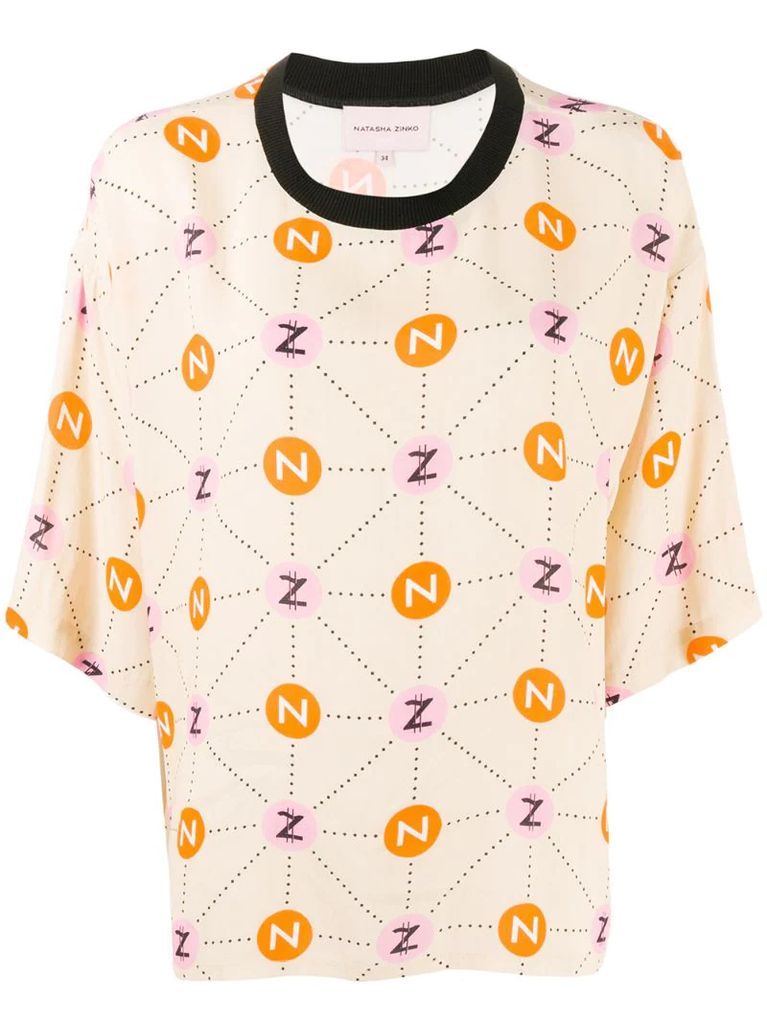 monogram-print T-shirt