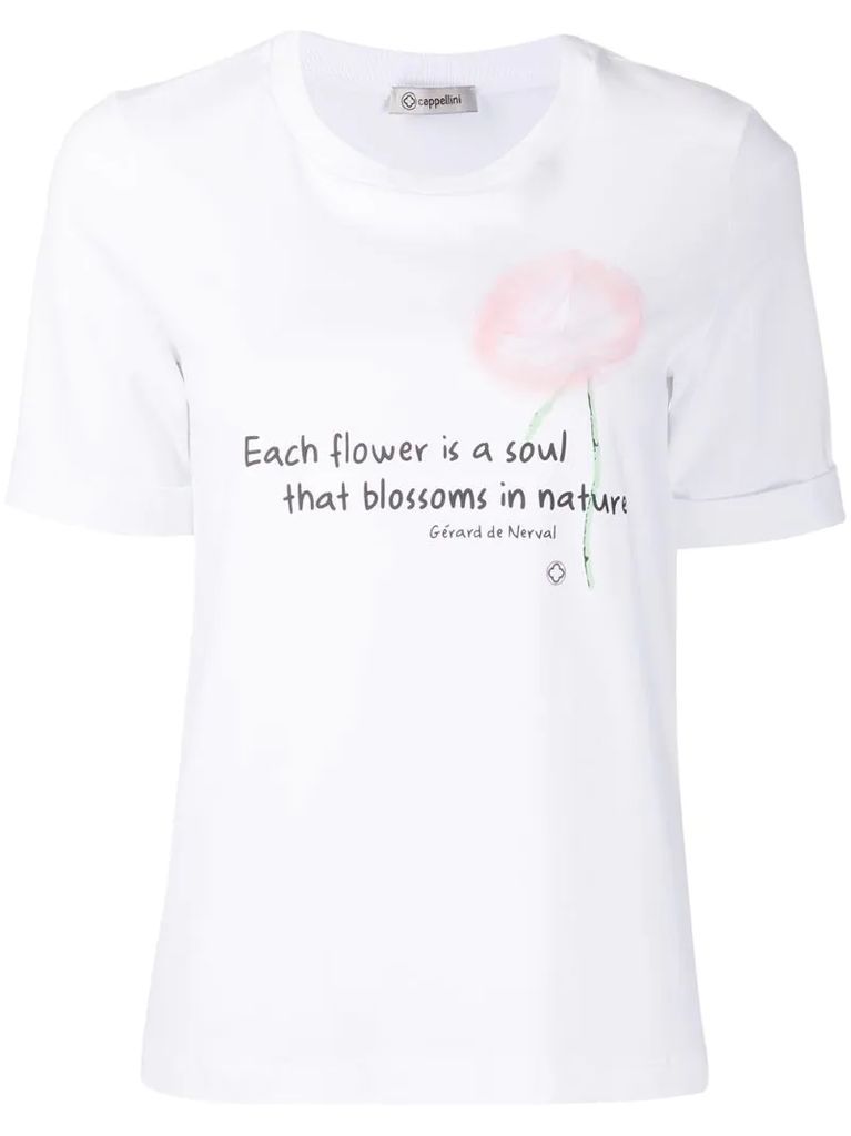 embellished floral T-shirt