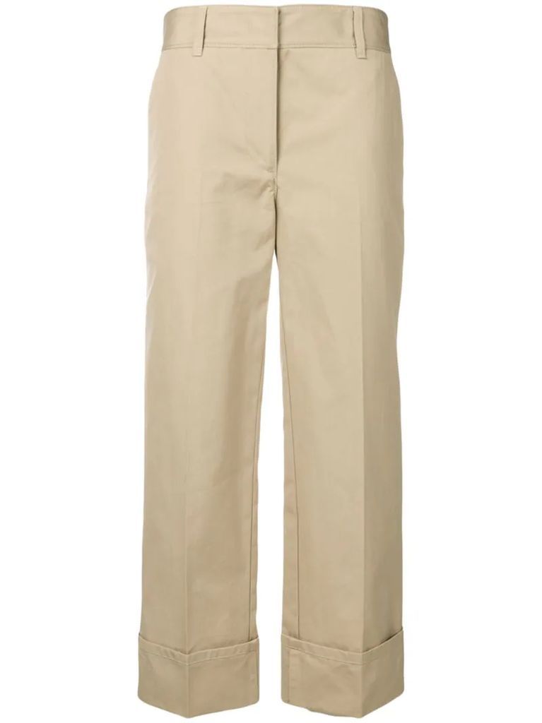 wide-leg tailored trousers