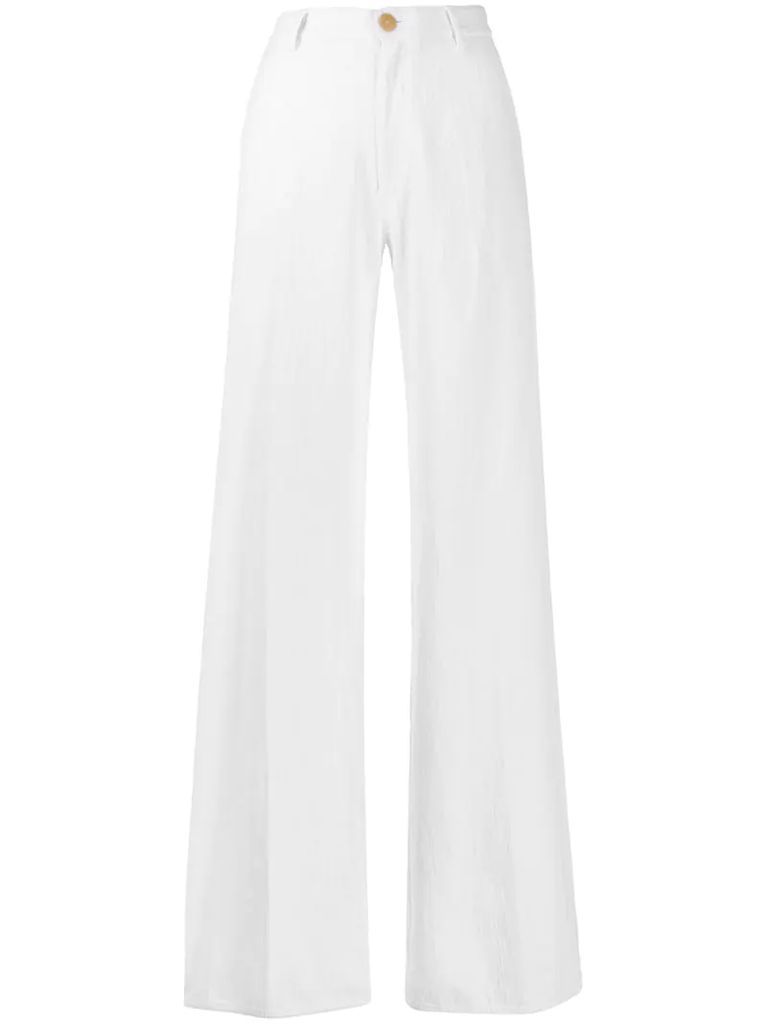fluid high-rise trousers