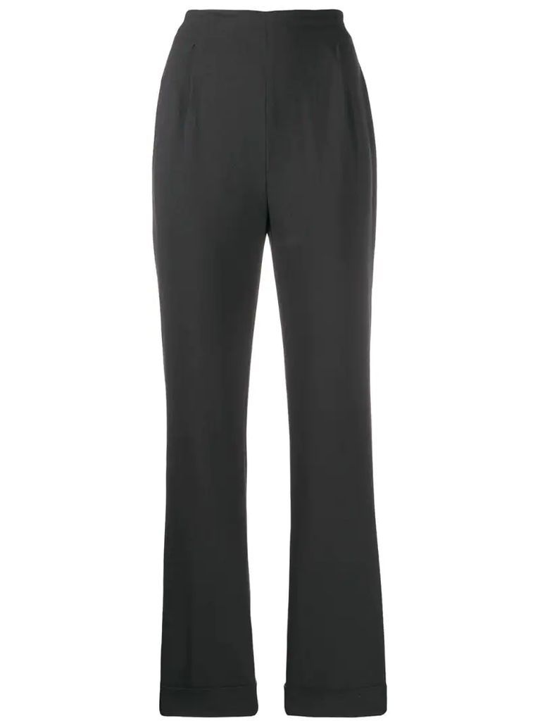 1998 pleat details straight trousers