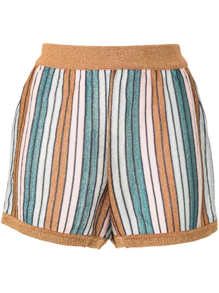Lolita striped-knit shorts