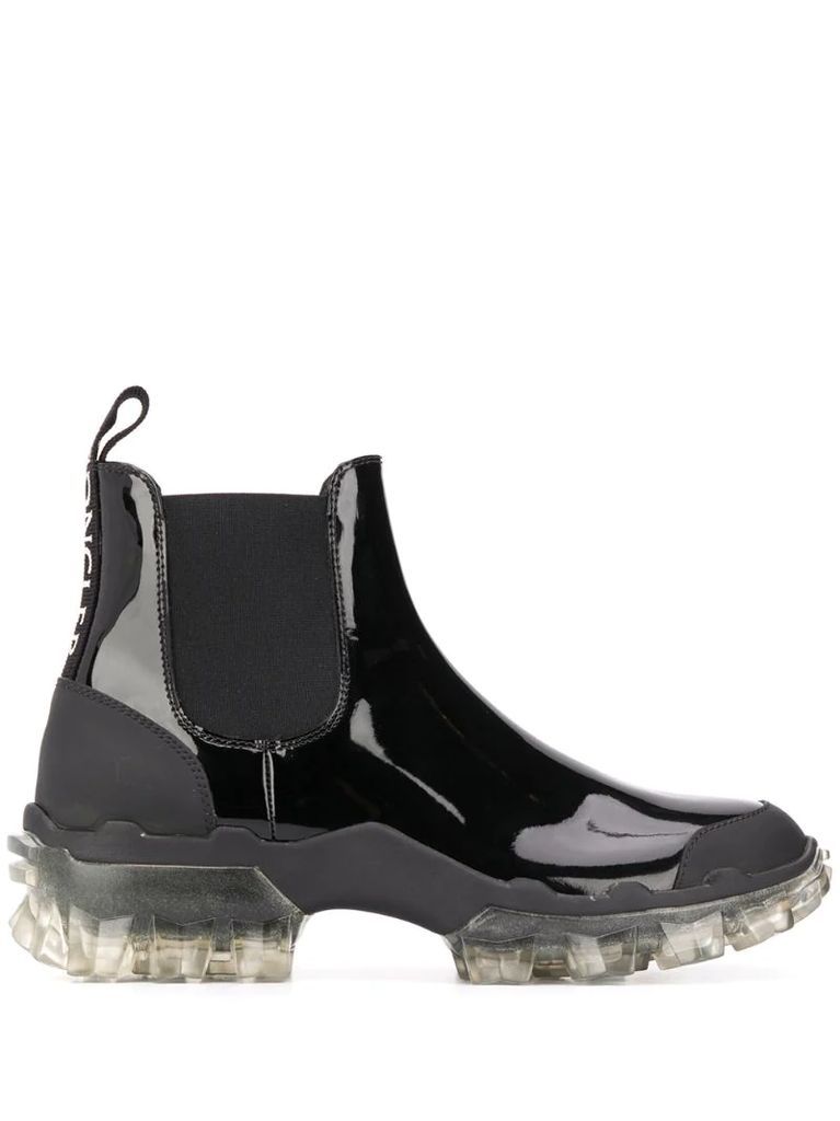 clear-sole Chelsea boots