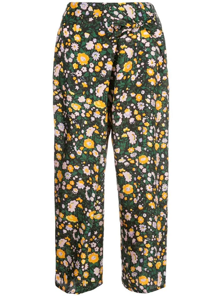 Cruz floral-print trousers