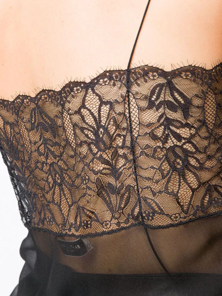 sheer lace camisole