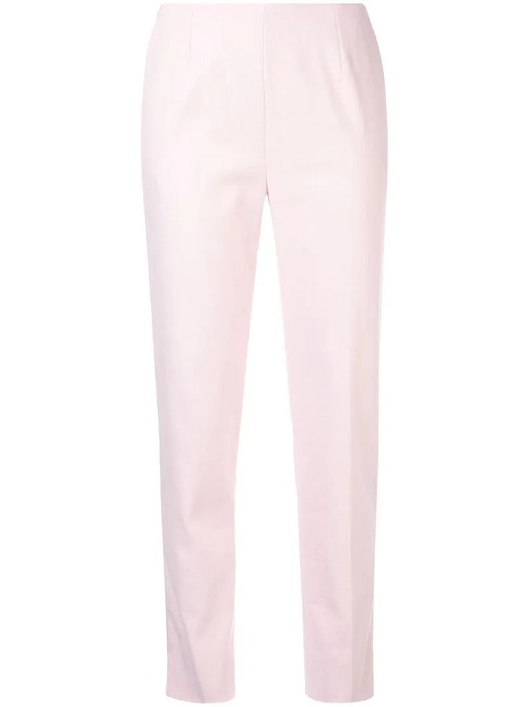 high-waist fitted trousers