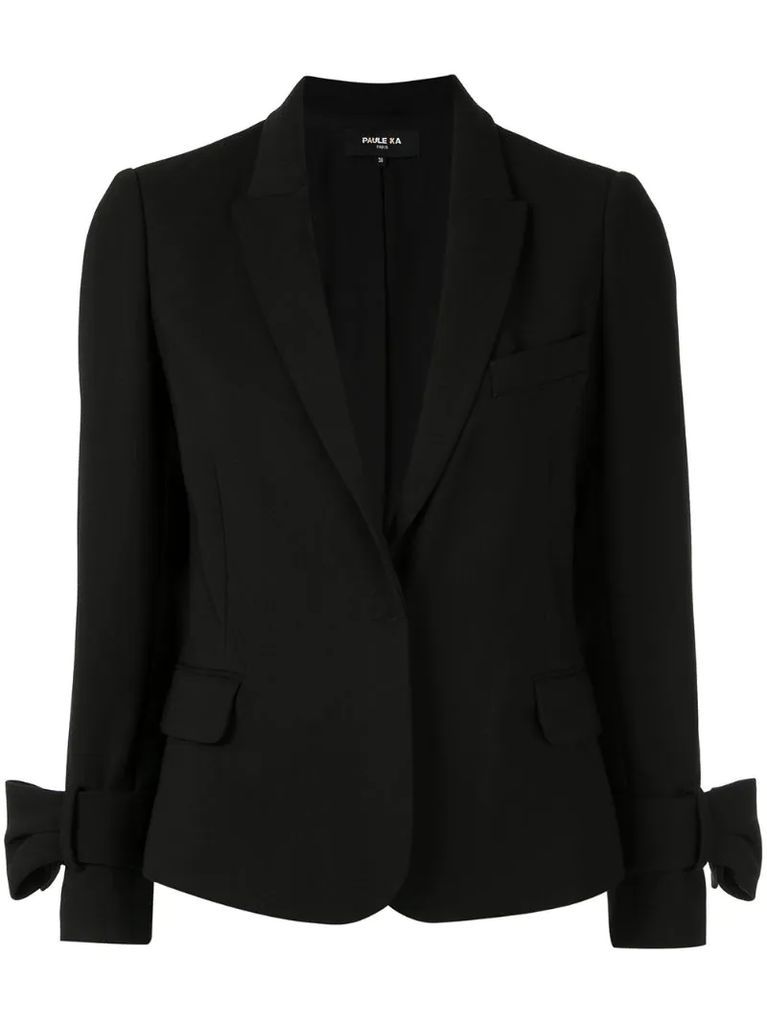 bow-detail fitted blazer