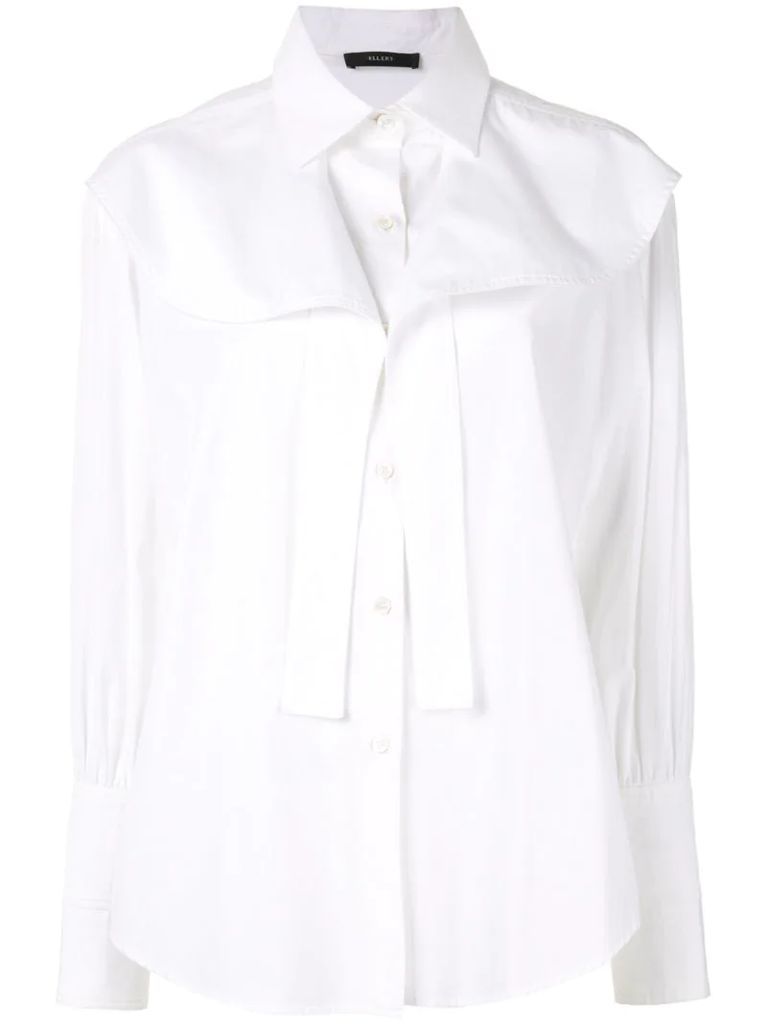 Icaro frilled-yoke shirt