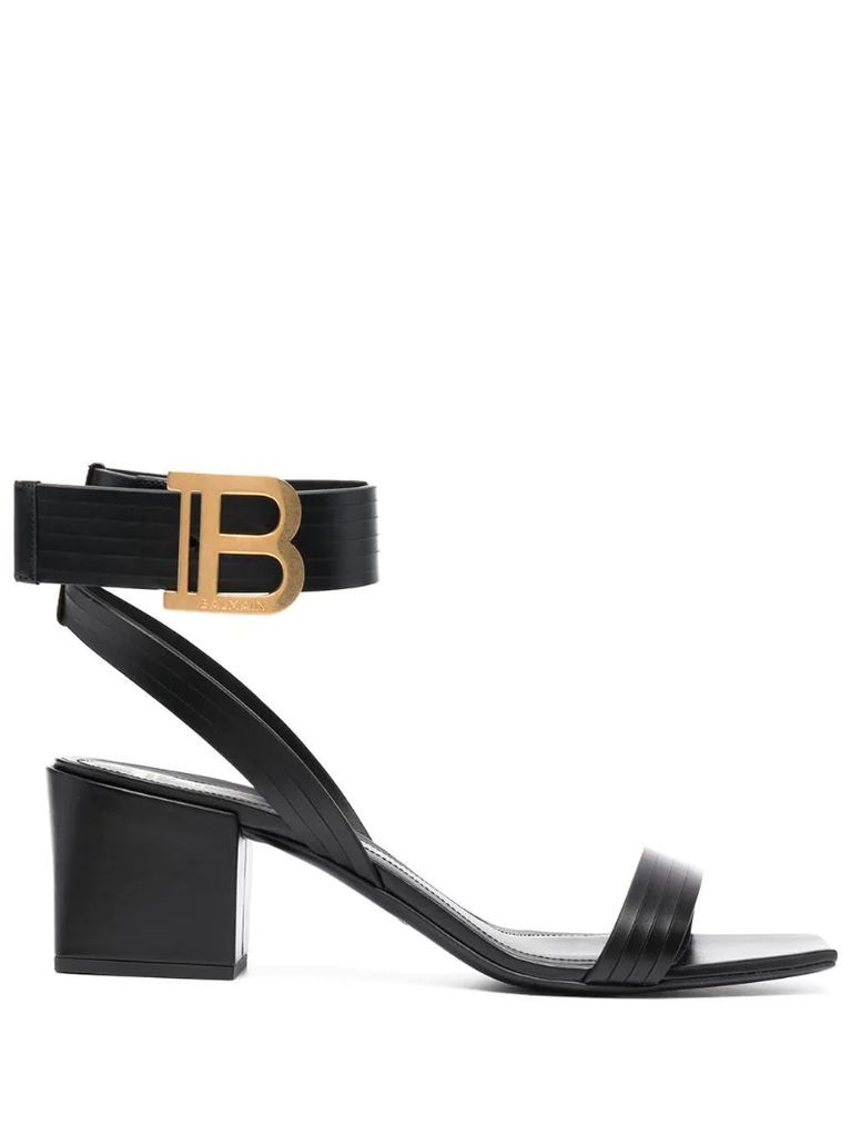 square-toe leather sandals