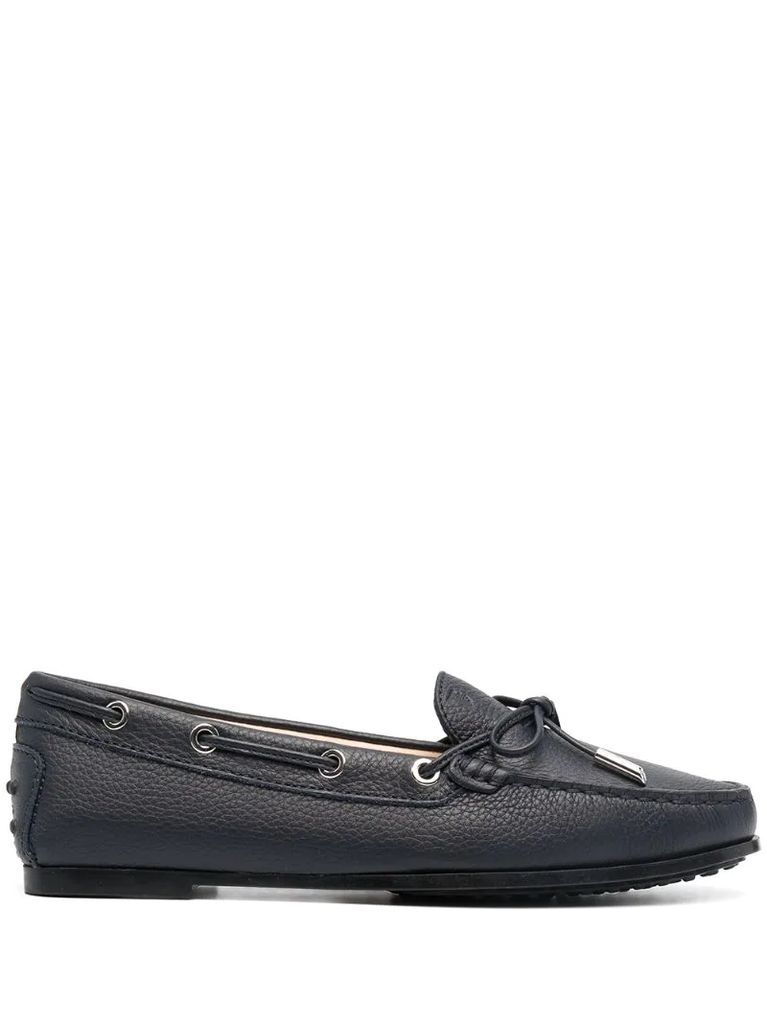 lace-up round-toe moccasins