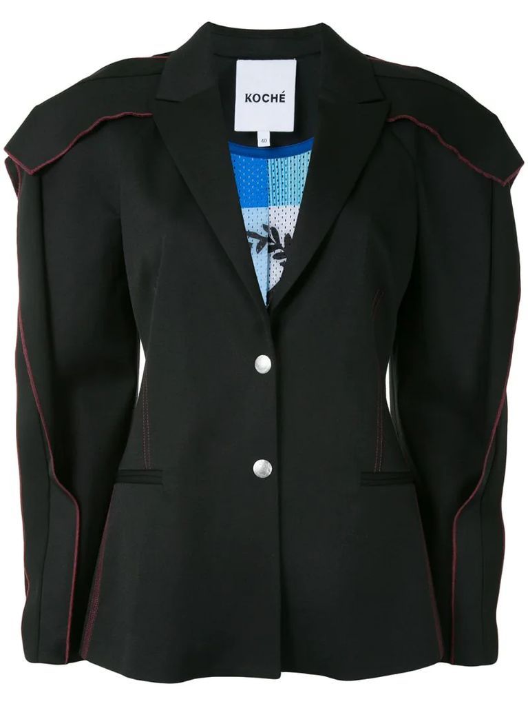 ruffle-trimmed blazer