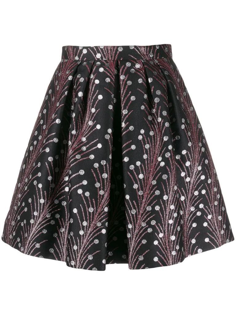 floral mini skirt