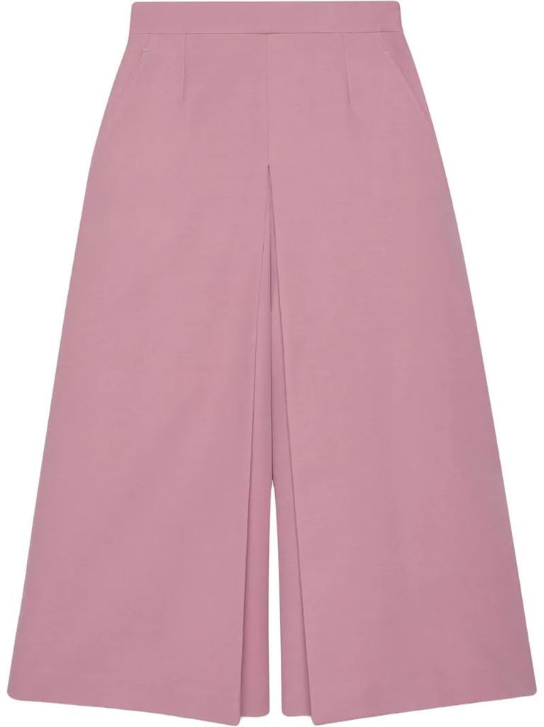 double-layer wide-leg culottes