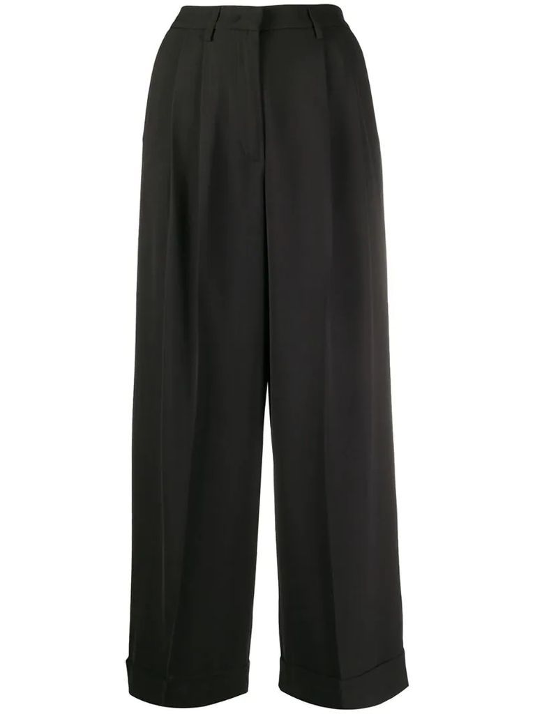 tailored cropped trousers