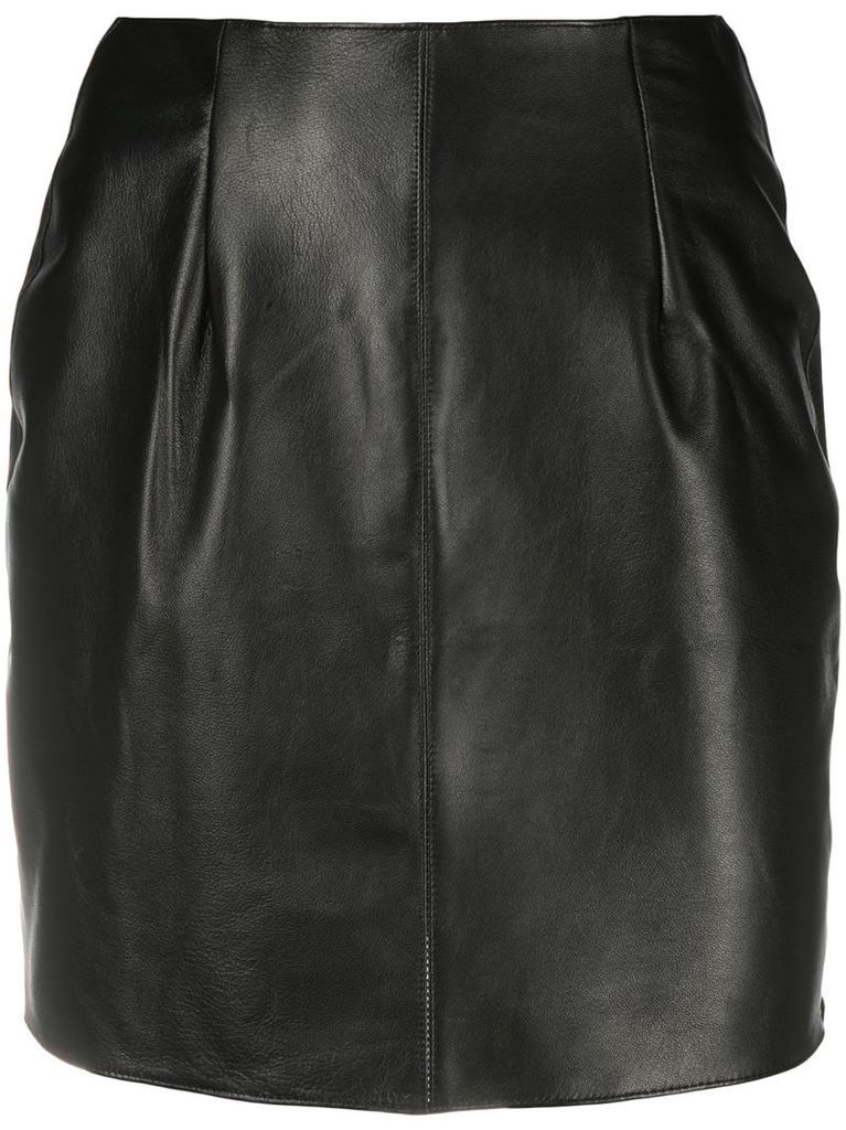 Mia leather mini skirt