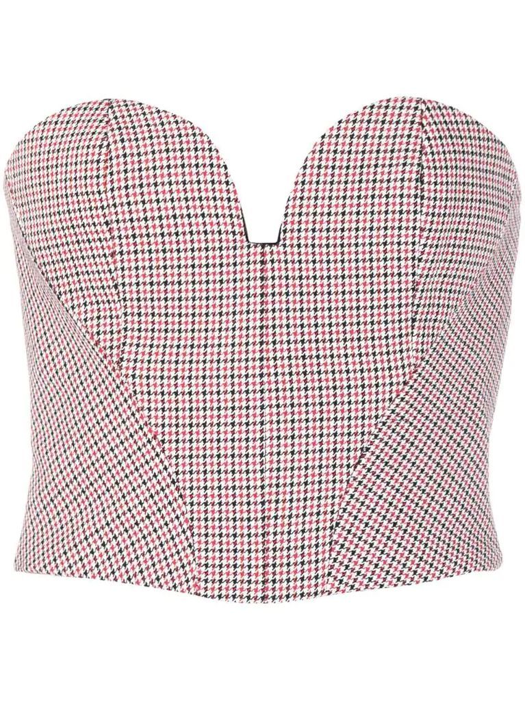 checked bustier