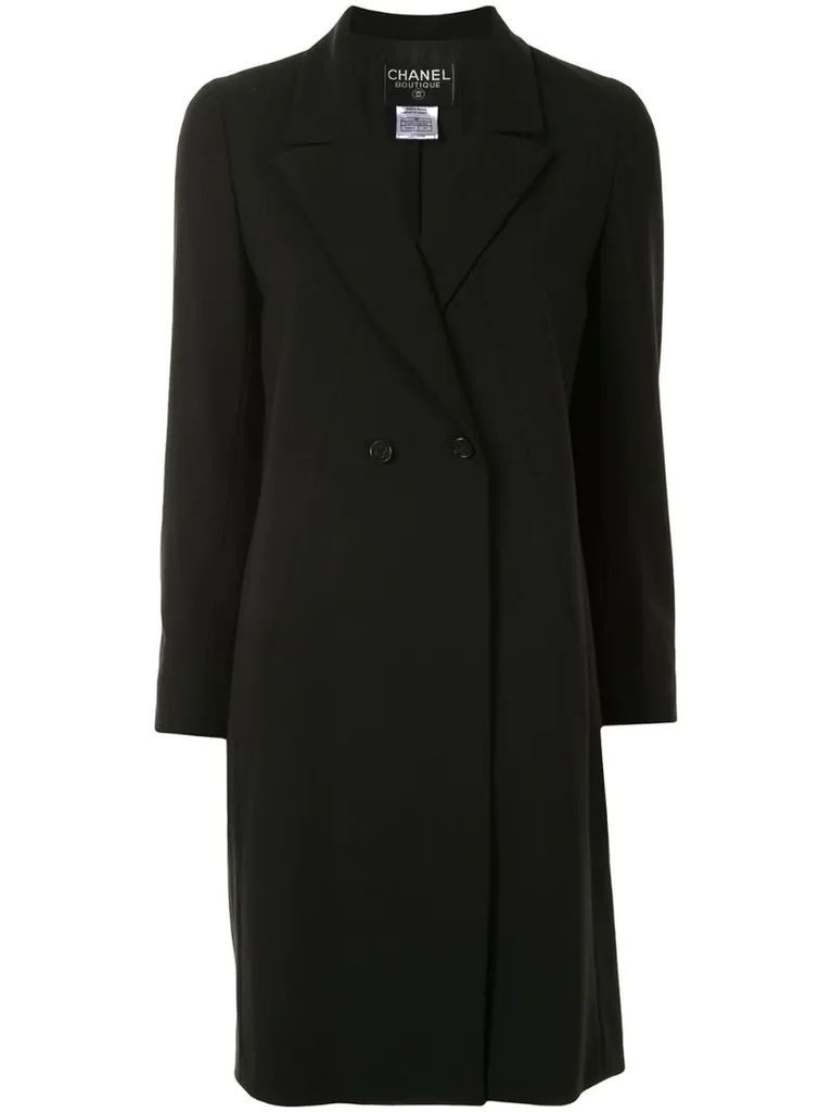 1998 double-breasted knee-length coat