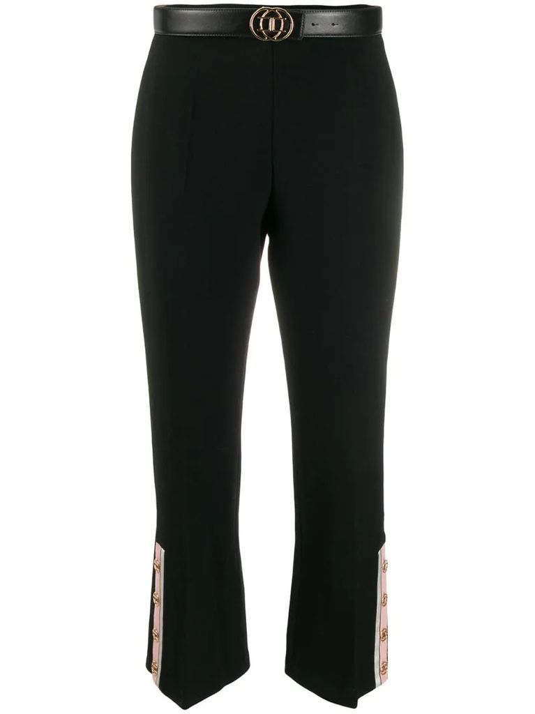belted capri trousers