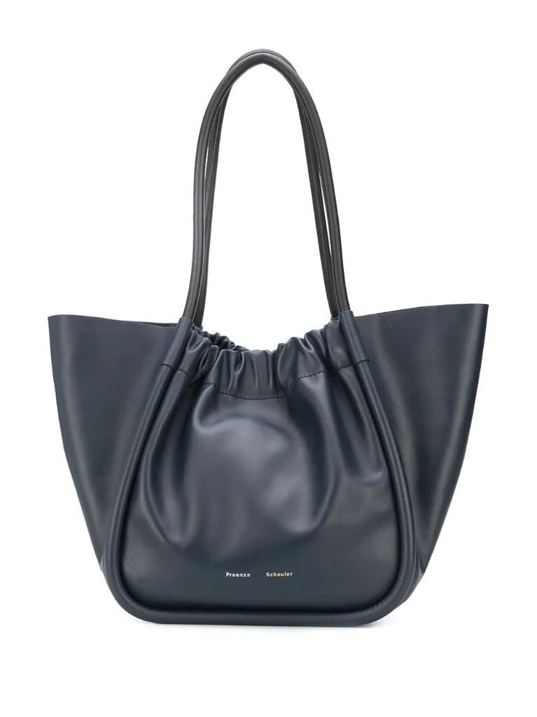 L Ruched tote bag