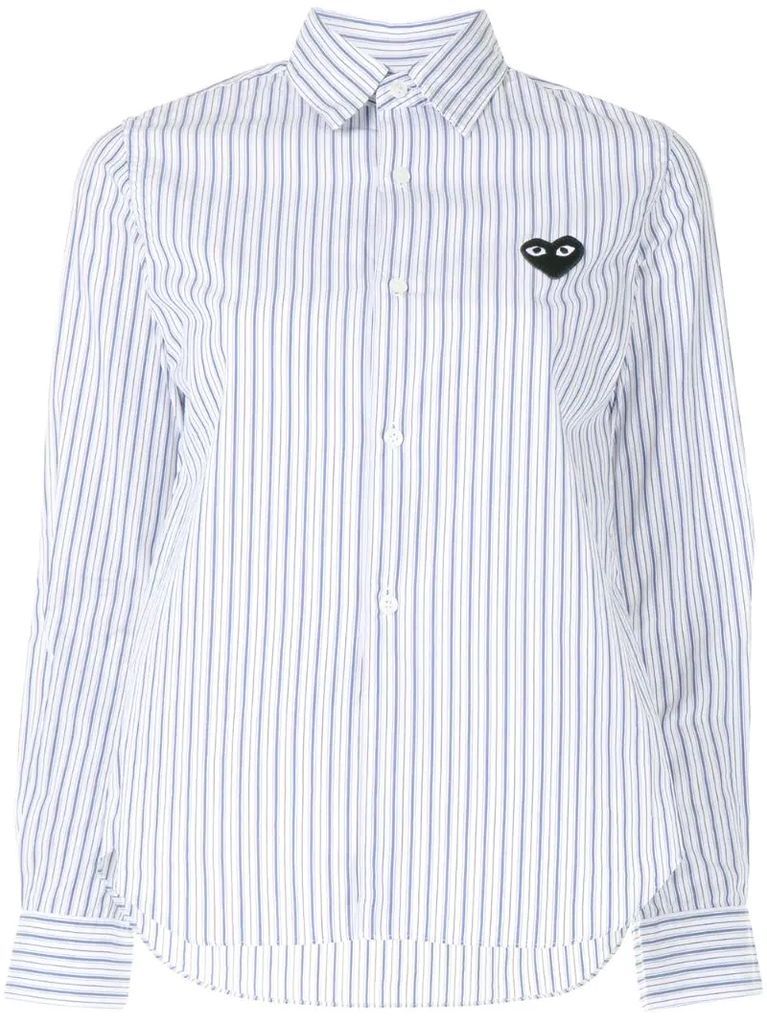 striped-print long-sleeved shirt