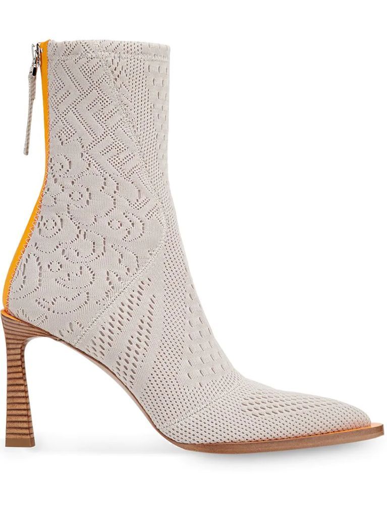 FFrame jacquard pointed-toe ankle boots