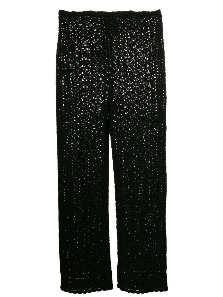 woven detail trousers