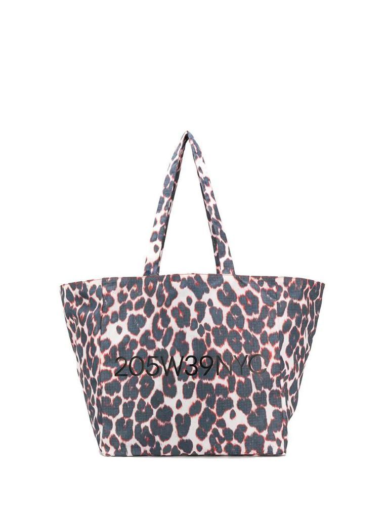 leopard print tote bag