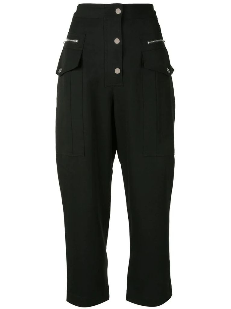 cargo cropped trousers
