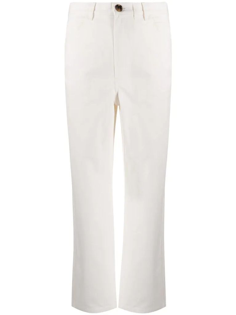 cropped organic cotton trousers