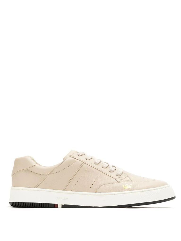 leather panelled sneakers