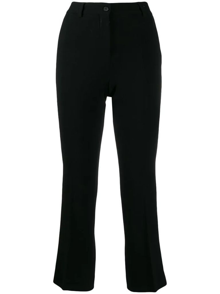 cropped crepe trousers