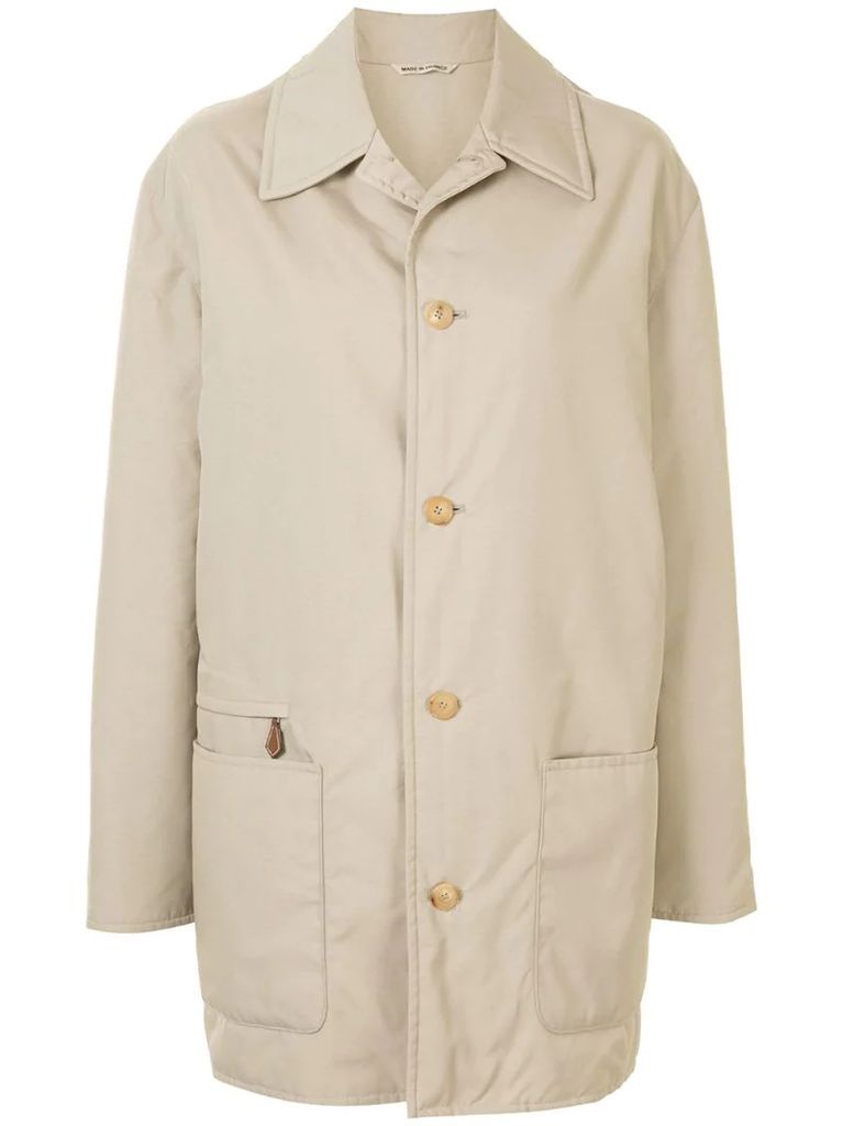pre-owned single-breasted car coat