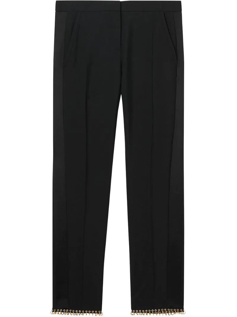 Ring-pierced Wool Tailored Trousers