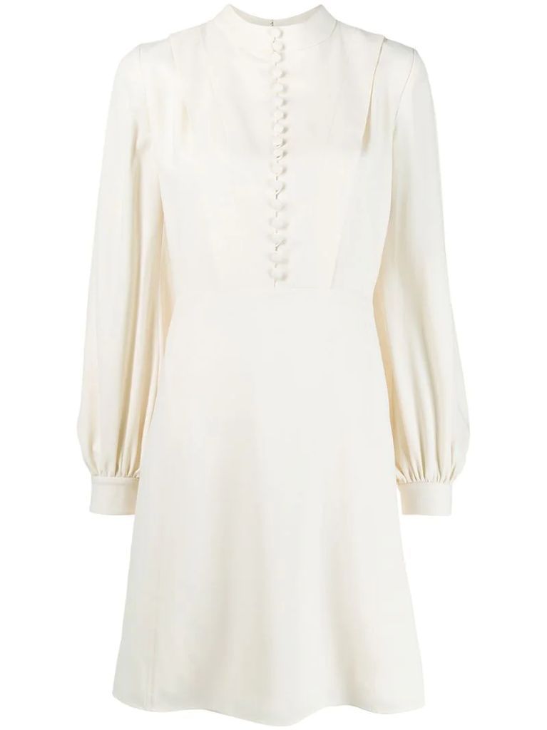 buttoned long sleeved dress