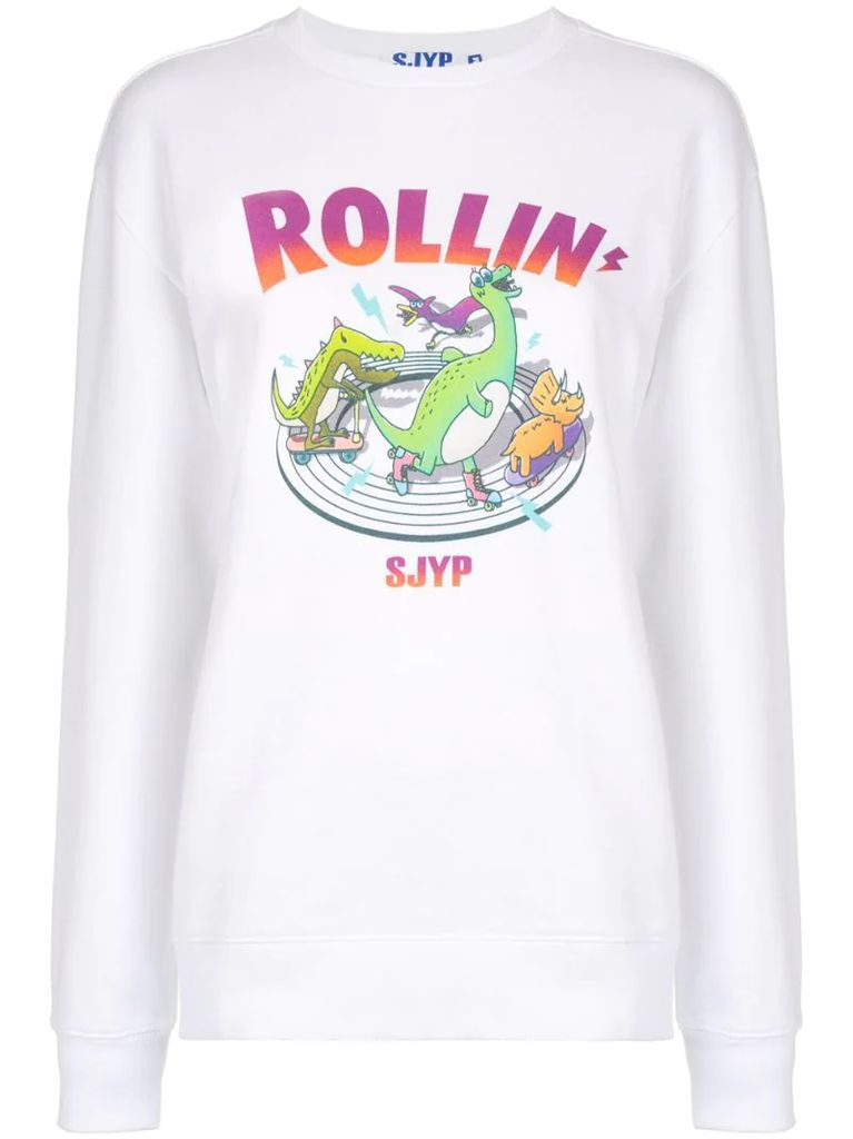 Rollin' print sweatshirt