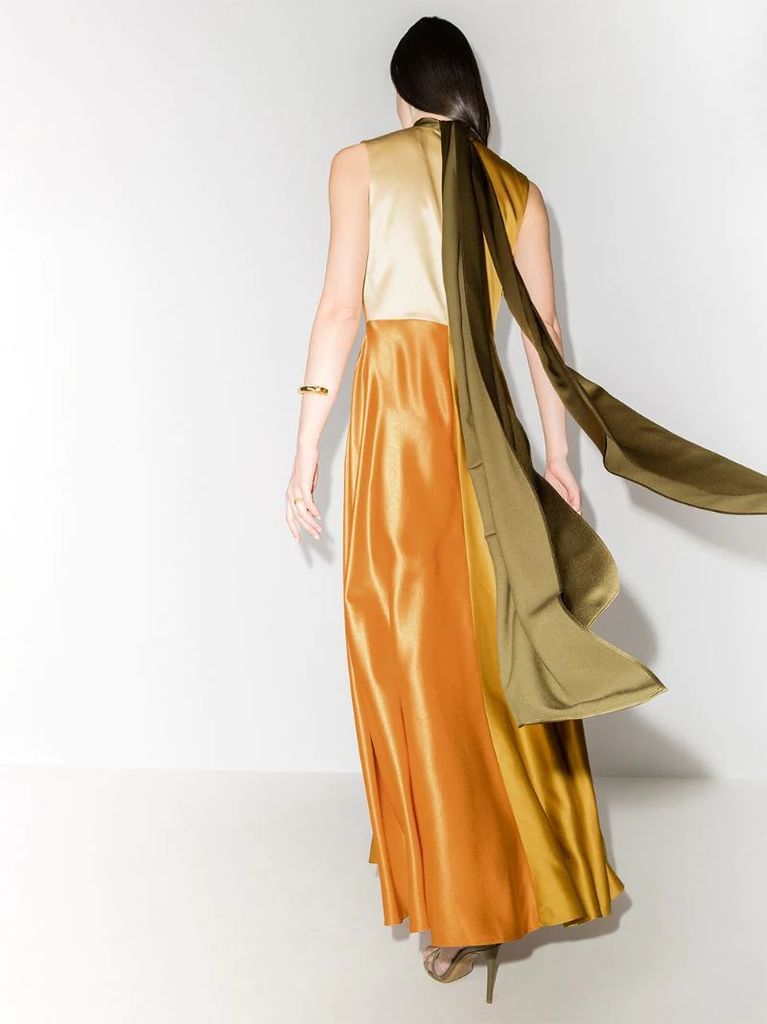 Madlen silk flared gown