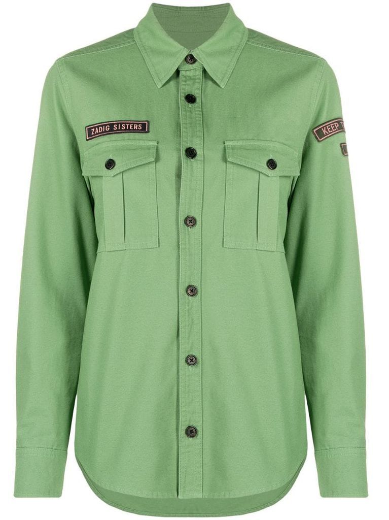 military logo patch shirt